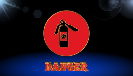fire extinguisher icon,sign,3D illustrationの写真素材