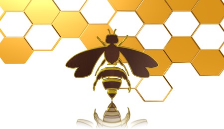 bee,sign,icon,best 3D illustrationの写真素材