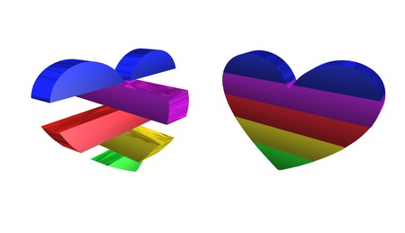 Valentines day,icon,sign,best 3D illustrationの写真素材