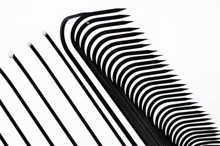 metal railings for terraces and courtyards, note shallow depth of fieldの写真素材