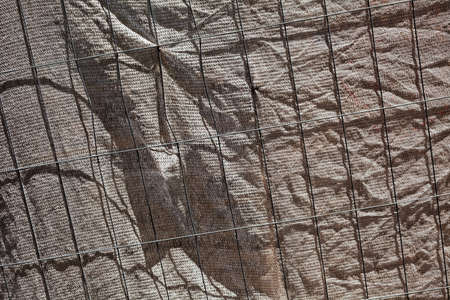 white thick  plastic safety net for construction siteの写真素材