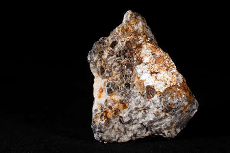 pegmatite on the black backgroundの写真素材
