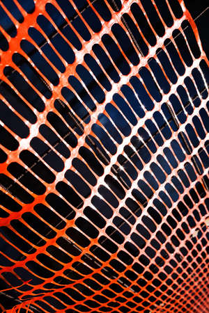 red plastic safety net for construction site
