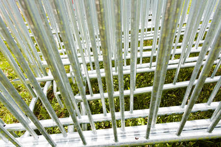 mobile protective metal fencesの写真素材