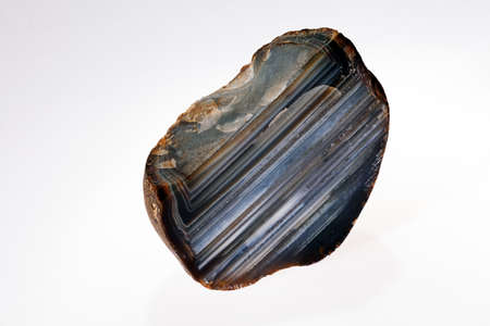 agate mineral gemstone on the white  backgroundの写真素材