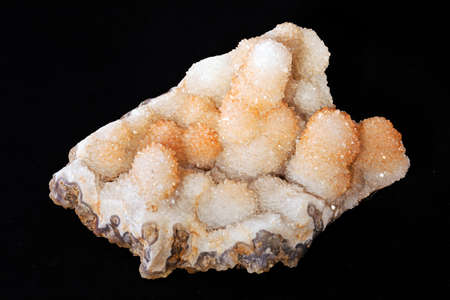 calcite mineral from the group of carbonate on the black backgroundの写真素材