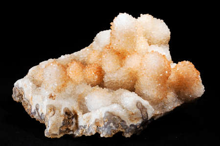 calcite mineral from the group of carbonate on the black backgroundの写真素材