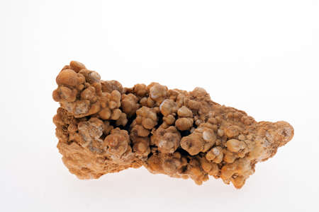  iron flower aragonit mineral on the white backgroundの写真素材