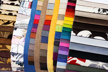 fabric samples for textil and furnitureの写真素材