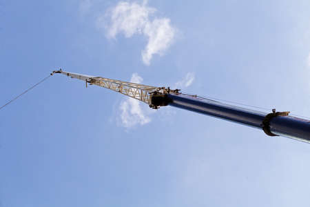 transfer cargo crane on a building