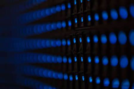 abstract blue  light on a dark background, for blurred backgroundの写真素材