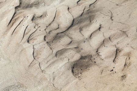 sand in construction, note shallow depth of field