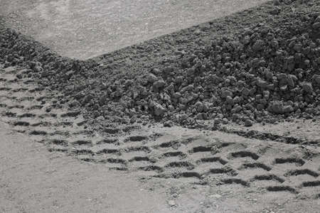 gravel and sand in construction, note shallow depth of field