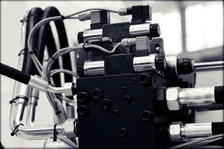 Part of the machine for manufacturing , note shallow depth of field