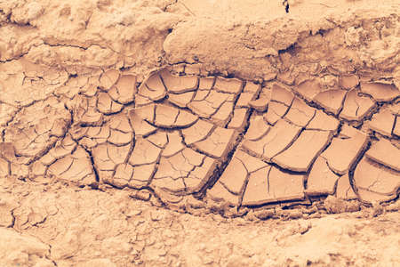 dried mud in nature, note shallow depth of fieldの写真素材