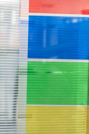 lexan in various colors, note shallow depth of fieldの写真素材