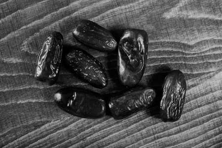 date palm on wooden tableの写真素材