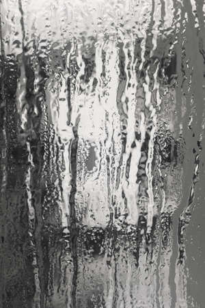 frost patterns on glass, note shallow depth of field