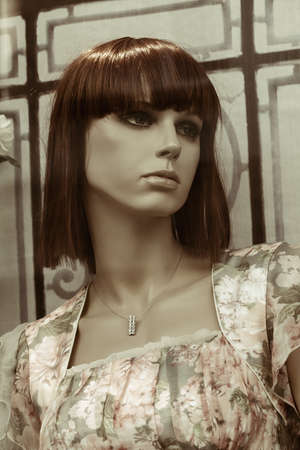 Female dummies  for display clothing in shop, note shallow depth of fieldの写真素材