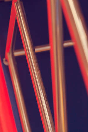 Parts of metal construction, note shallow depth of fieldの写真素材