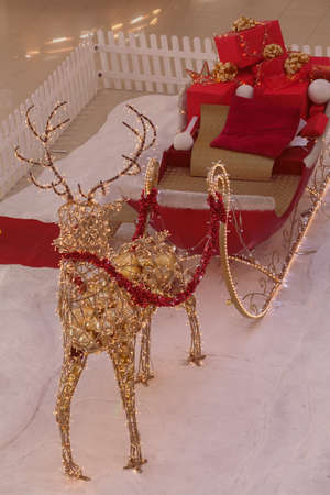 New Year decoration in interior, note shallow depth of fieldの写真素材