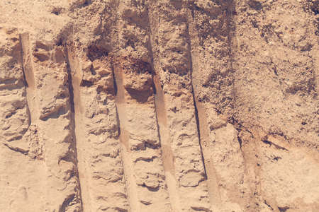 a pile of sand for industry, note shallow depth of field