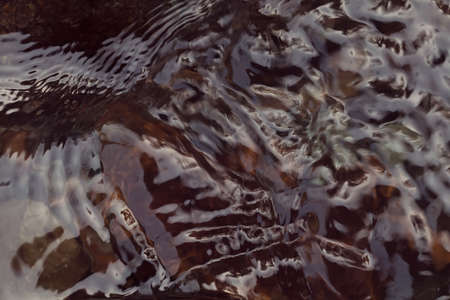 abstract surface of a mountain stream, note shallow depth of fieldの写真素材