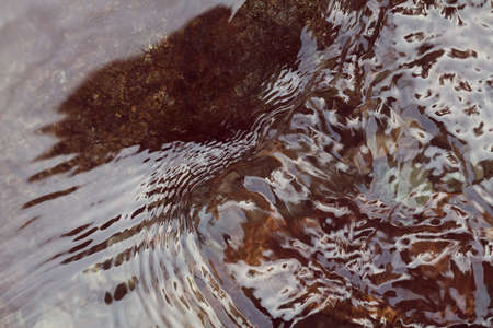 abstract surface of a mountain stream, note shallow depth of fieldの写真素材