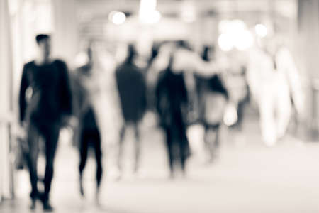 shadows and silhouettes in shopping center , for blurred backgroundの写真素材
