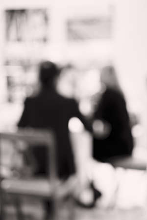 shadows and silhouettes two women , for blurred backgroundの写真素材