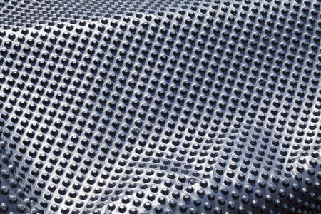 embossed protective tarpaulins in construction, note shallow depth of fieldの写真素材