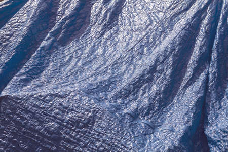protective tarpaulins in construction, note shallow depth of fieldの写真素材