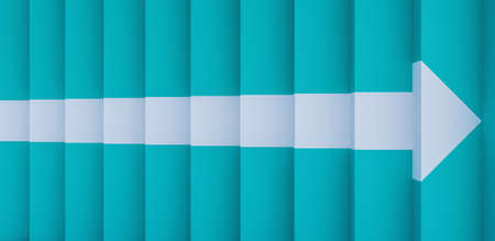 blue stairs with a arrow sign 3d render 3d illustration