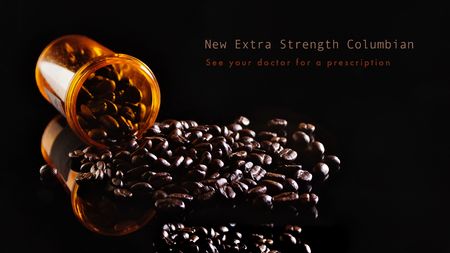 Concept photo of the addictiveness of caffeine with room for textの写真素材