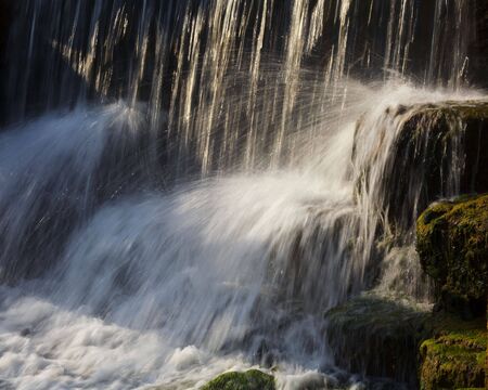 Waterfall emphasizing the splash effectの写真素材