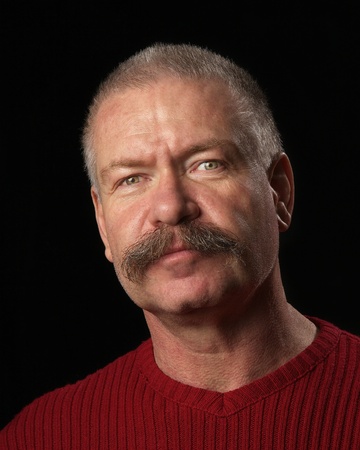 Man with Bushy Moustacheの写真素材