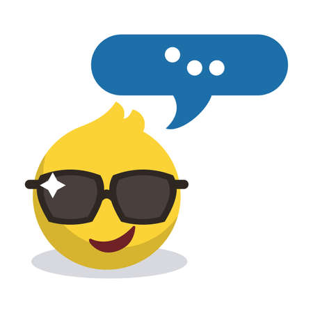 Emoji back ground illustration, avatar login icon setのイラスト素材