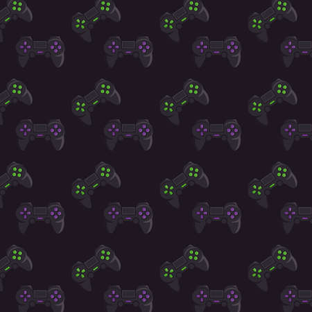gamepad green and purple pattern background.