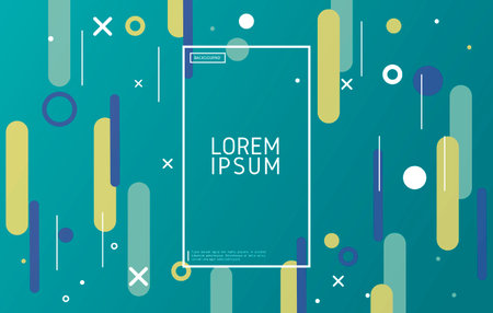 Minimalistic pattern, background, colorfull, banner, flat, illustrationのイラスト素材