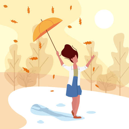 autumn illustration, holiday people lifestyle Illustrationのイラスト素材