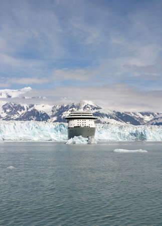 Cruise Ship and Icebergの写真素材