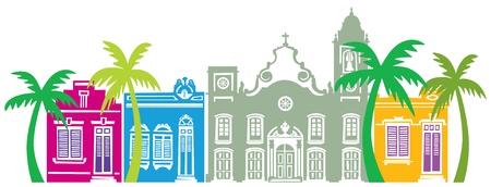 Baroque Architecture - Latin Americanのイラスト素材