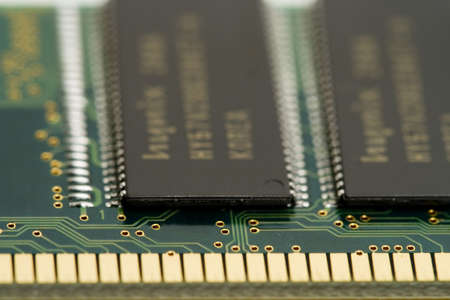 Macro shot of memory module