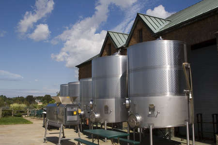 Some winemaking equipment at the vineyard