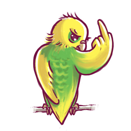 angry parrotの写真素材