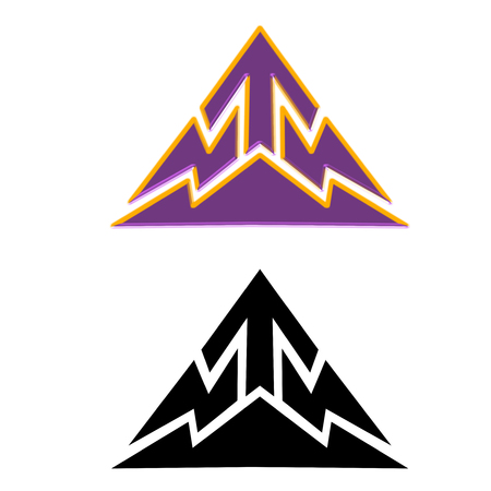 mountain techno hi tech arrow logoのイラスト素材