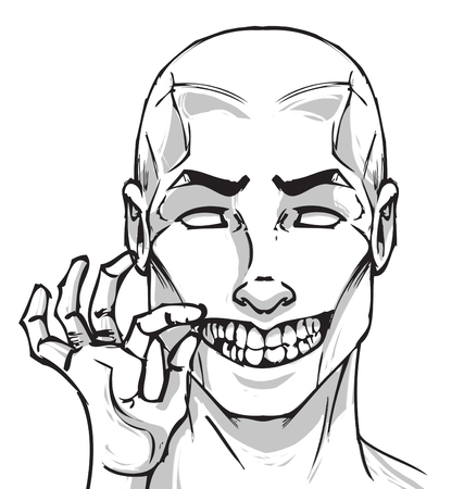 fake smileのイラスト素材