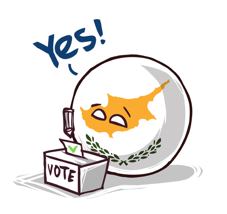 Cyprus voting yesのイラスト素材