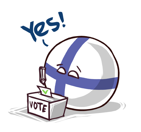Finland voting yesのイラスト素材
