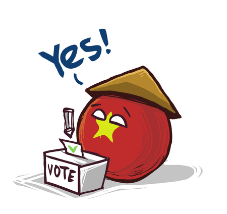 vietnam voting yesのイラスト素材